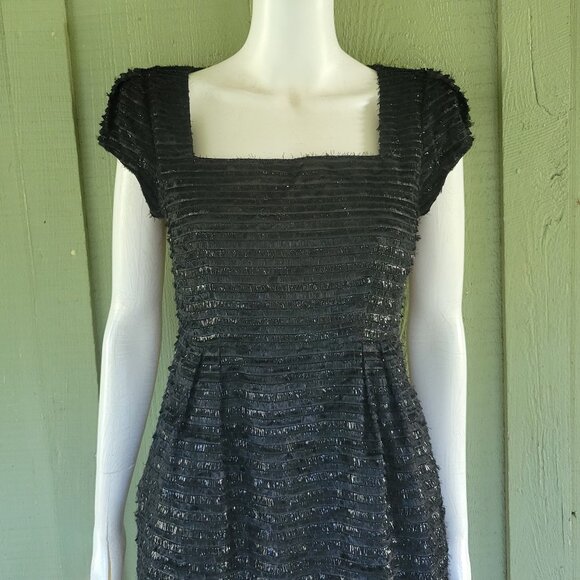 NANETTE LEPORE Black Sparkly Fringe Dress 2 - Picture 2 of 5